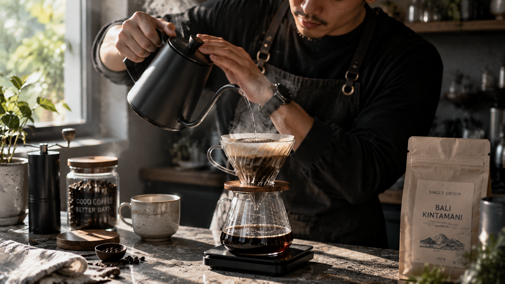 Prinsip Slow Living Bantu Redakan Kecemasan Harian 6 Praktik monotasking harian melalui ritual menyeduh kopi seduh manual secara perlahan dan berkesadaran.